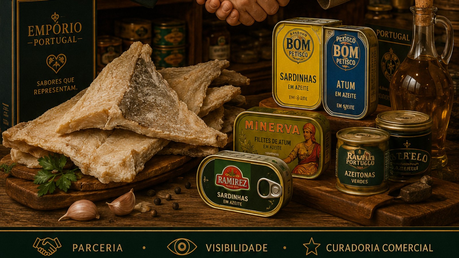 Invitación a socios y vendedores de bacalao y conservas portuguesas
