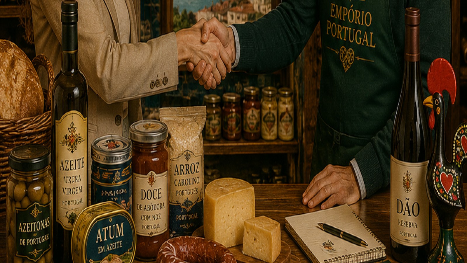Invitación a socios y vendedores de almacén portugués