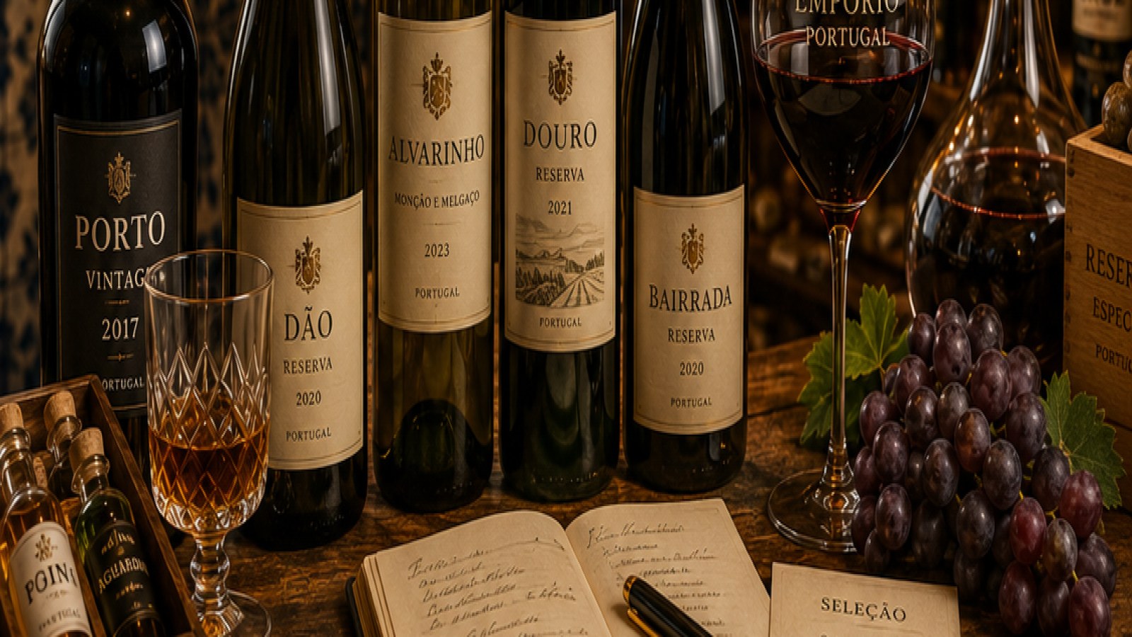 Curaduría editorial de vinos portugueses — regiones, variedades y productores