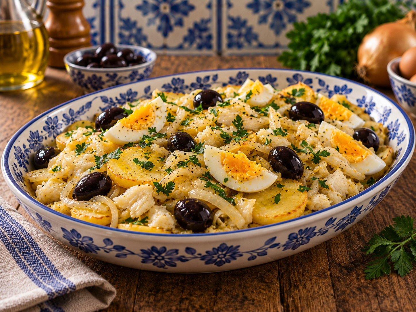 Foto de Bacalhau à Gomes de Sá - receta portuguesa tradicional