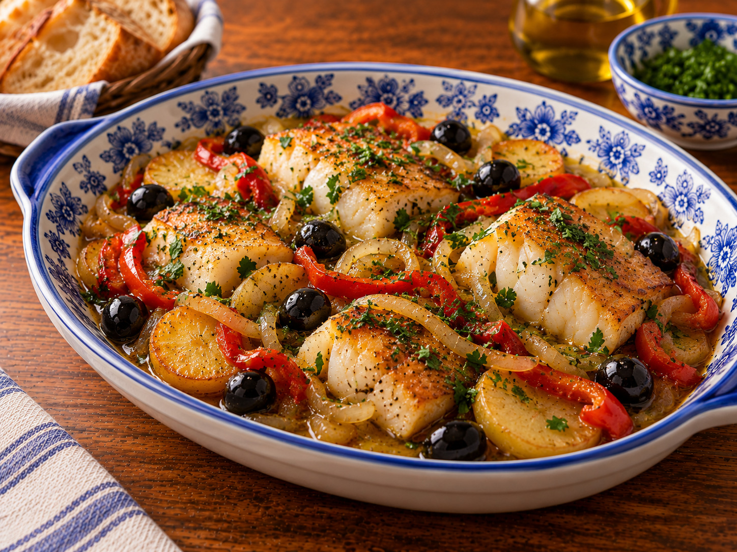 Foto de Bacalhau à Minhota - receita portuguesa tradicional