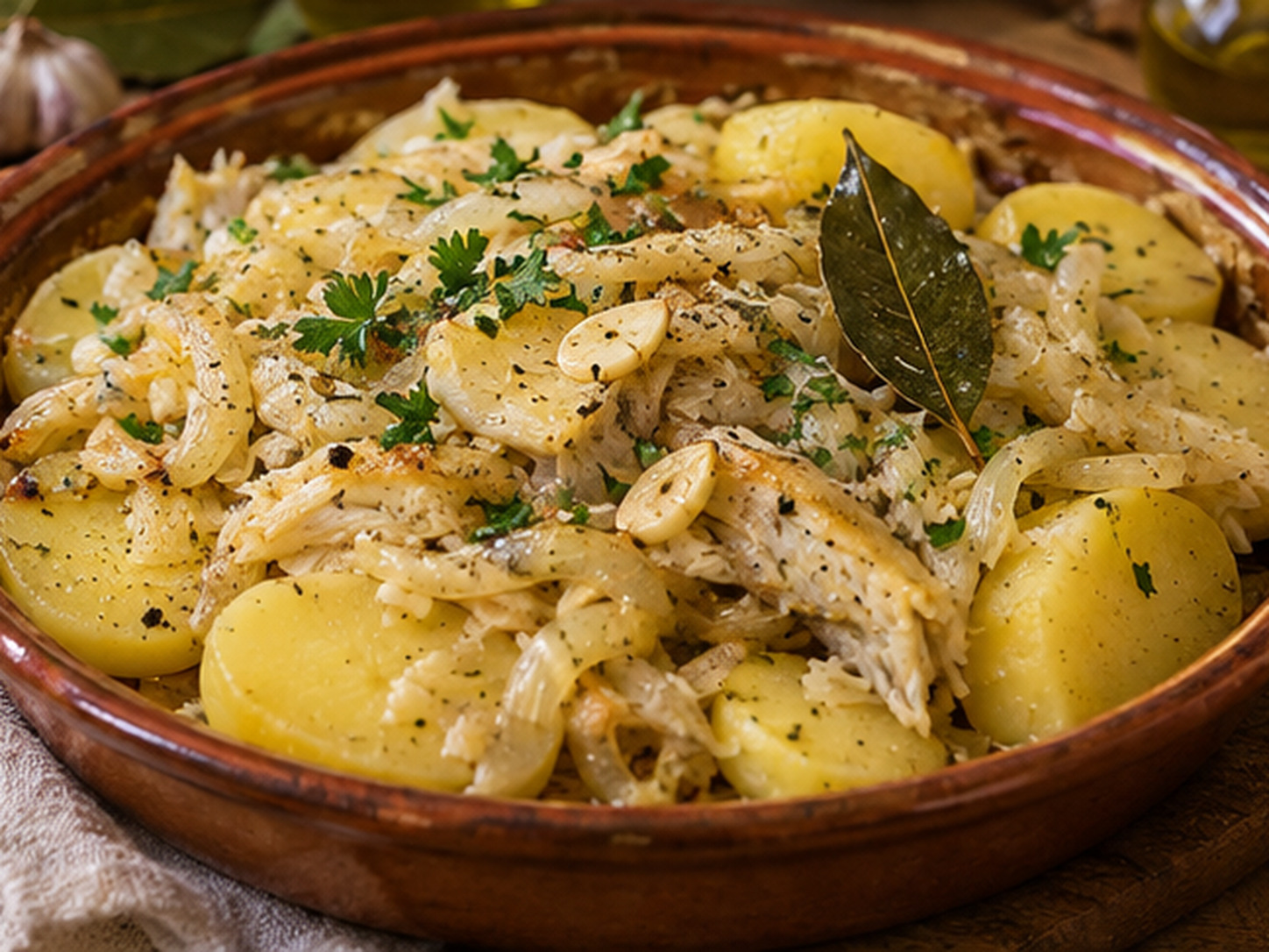 Foto de Bacalhau à transmontana - receita portuguesa tradicional