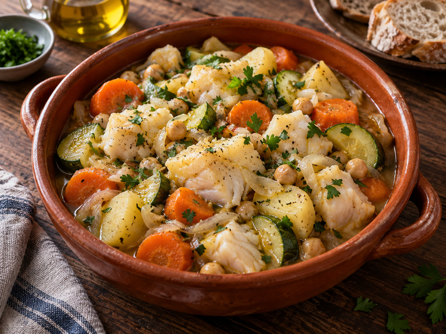 Foto de Bacalhau guisado - receita portuguesa tradicional