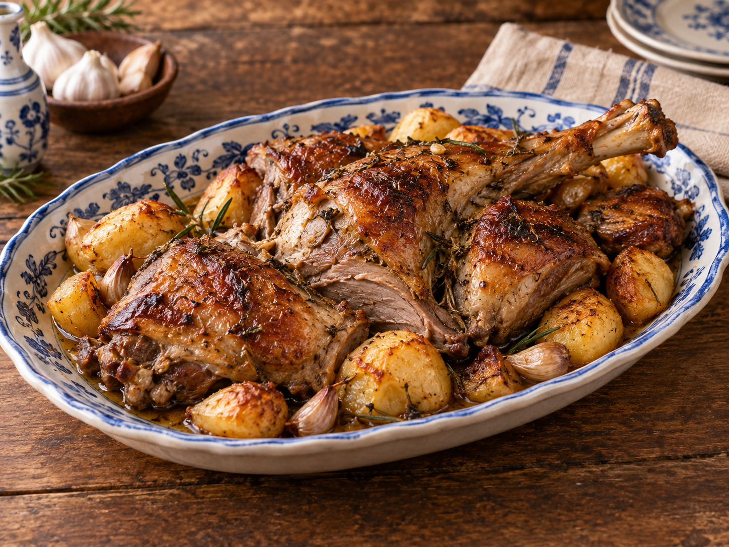 Foto de Borrego assado no forno - receita portuguesa tradicional