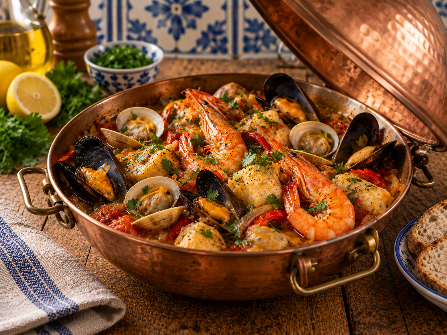 Foto de Cataplana de marisco - receita portuguesa tradicional