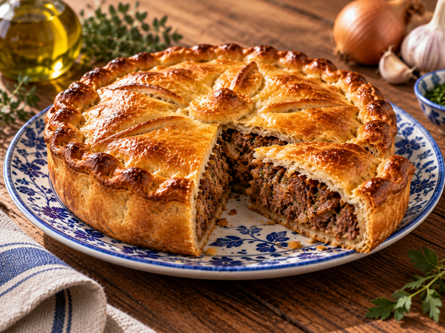 Foto de Empada regional de carne - receita portuguesa tradicional