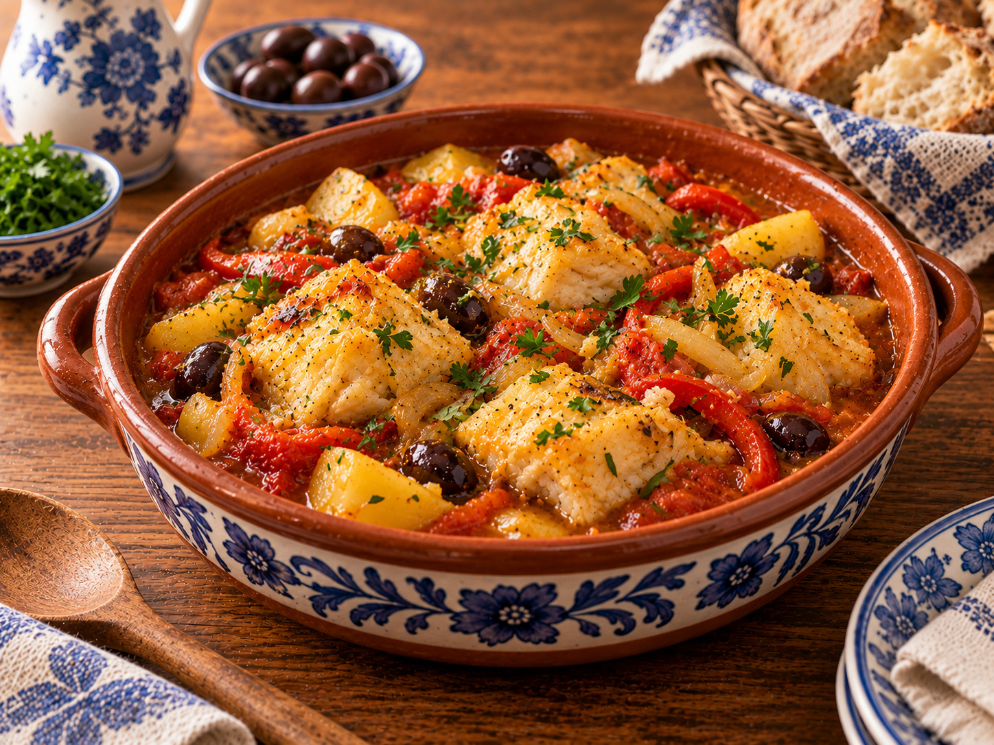 Foto de Ensopado de bacalhau - receita portuguesa tradicional