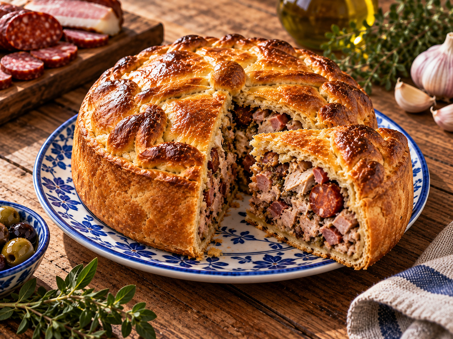 Foto de Folar de carnes - receita portuguesa tradicional