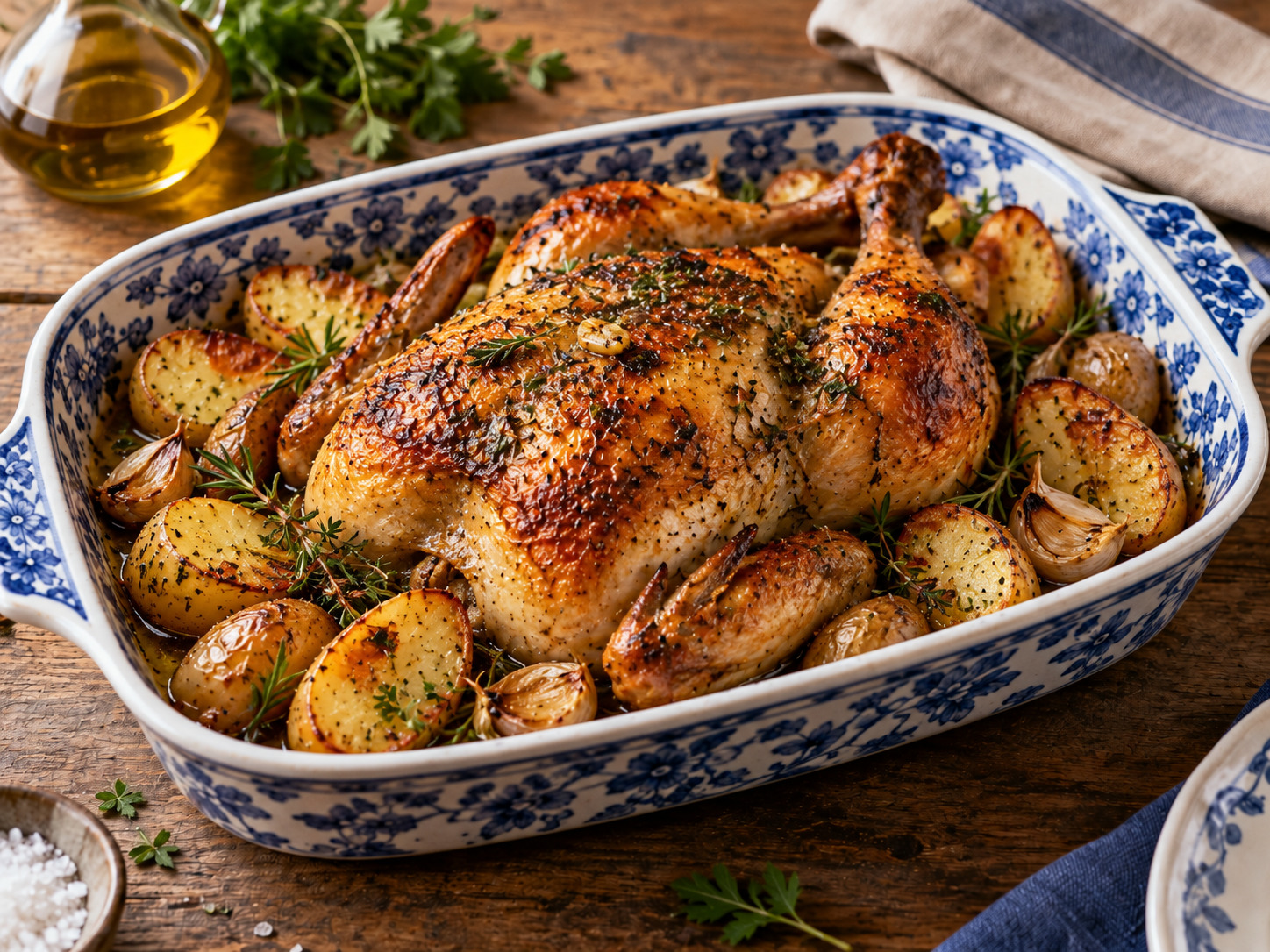 Foto de Frango assado à portuguesa - receita portuguesa tradicional