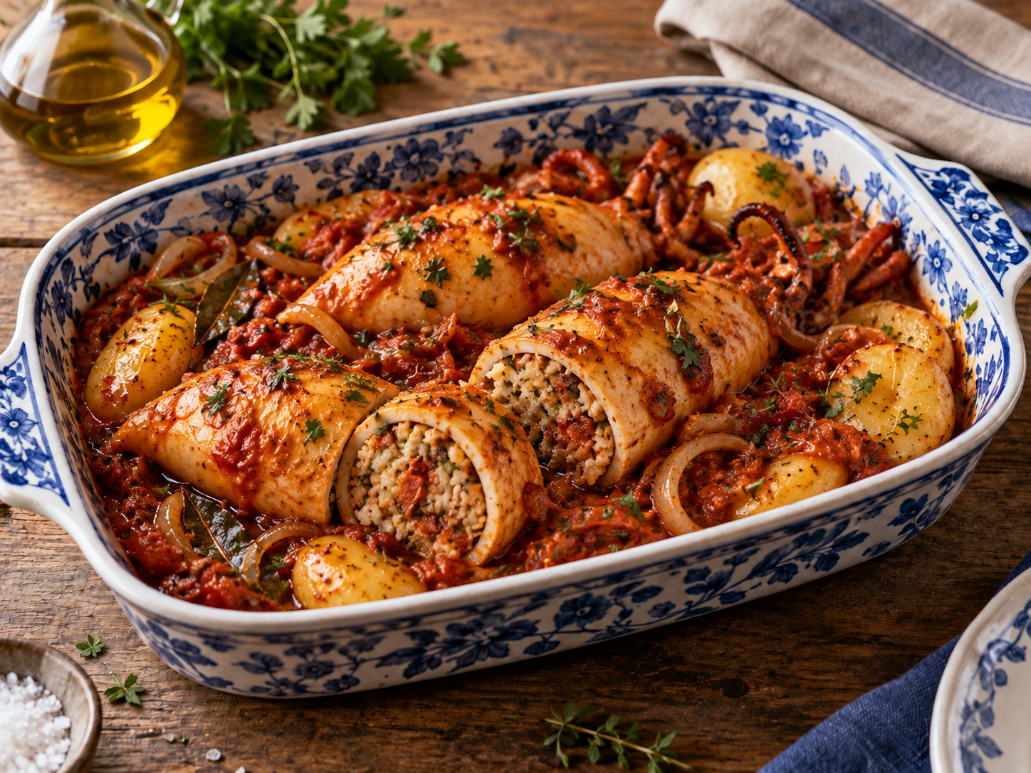 Foto de Lulas recheadas à portuguesa - receita portuguesa tradicional