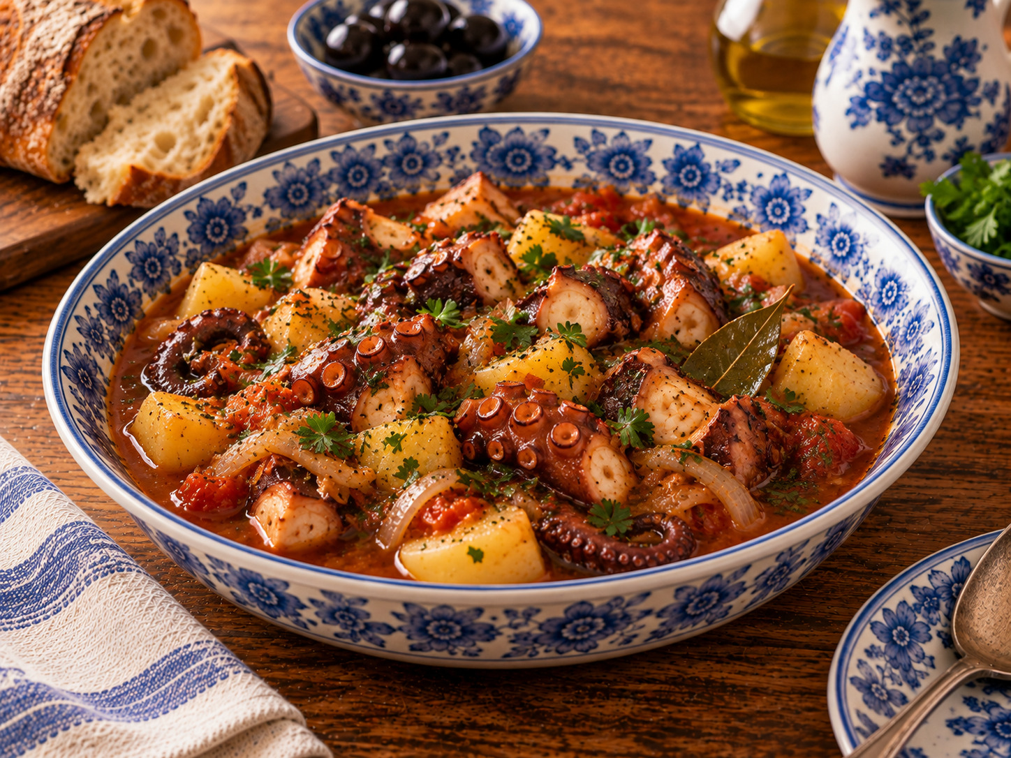 Foto de Polvo guisado à açoriana - receita portuguesa tradicional