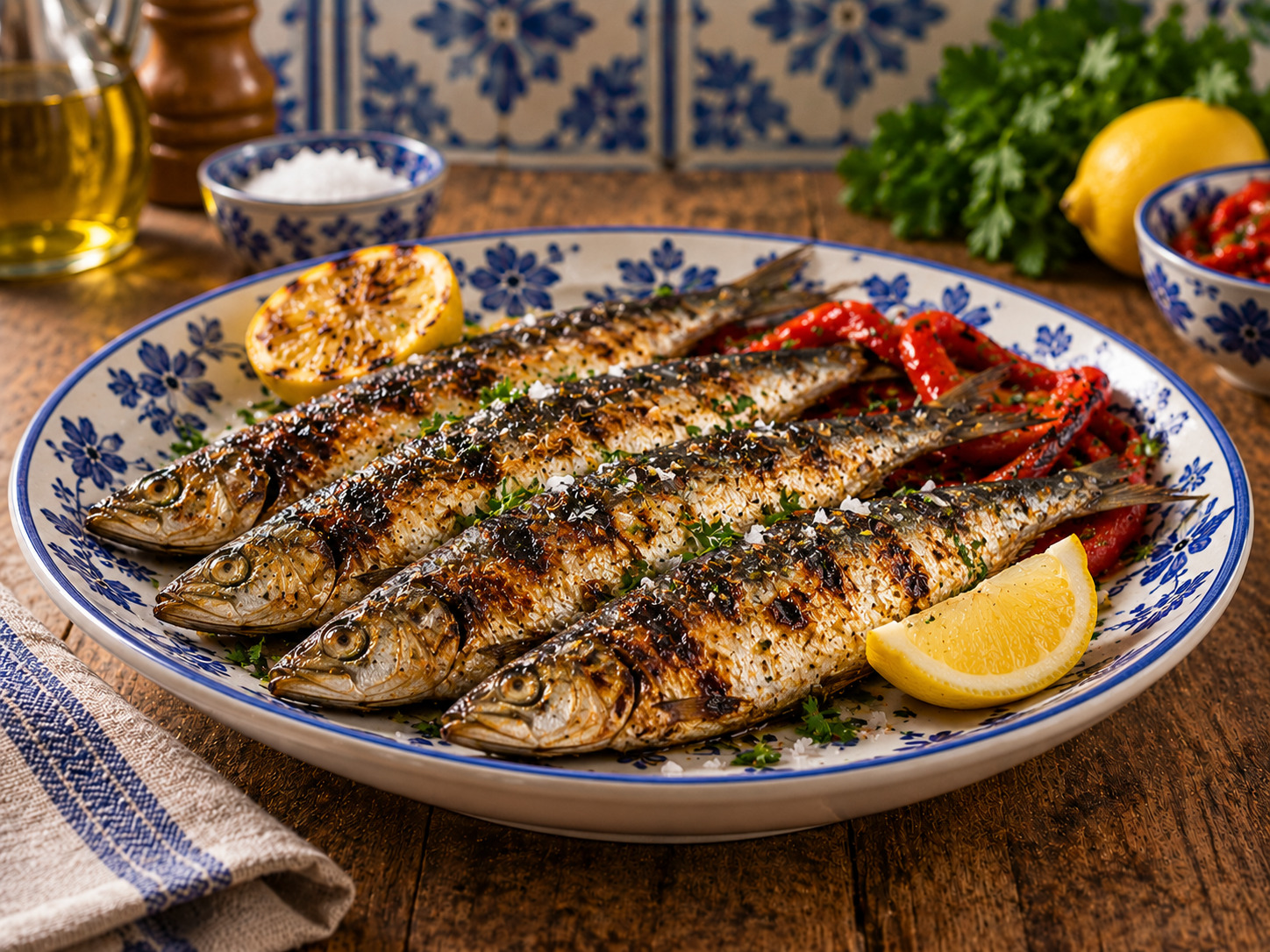 Foto de Sardinhas assadas - receita portuguesa tradicional