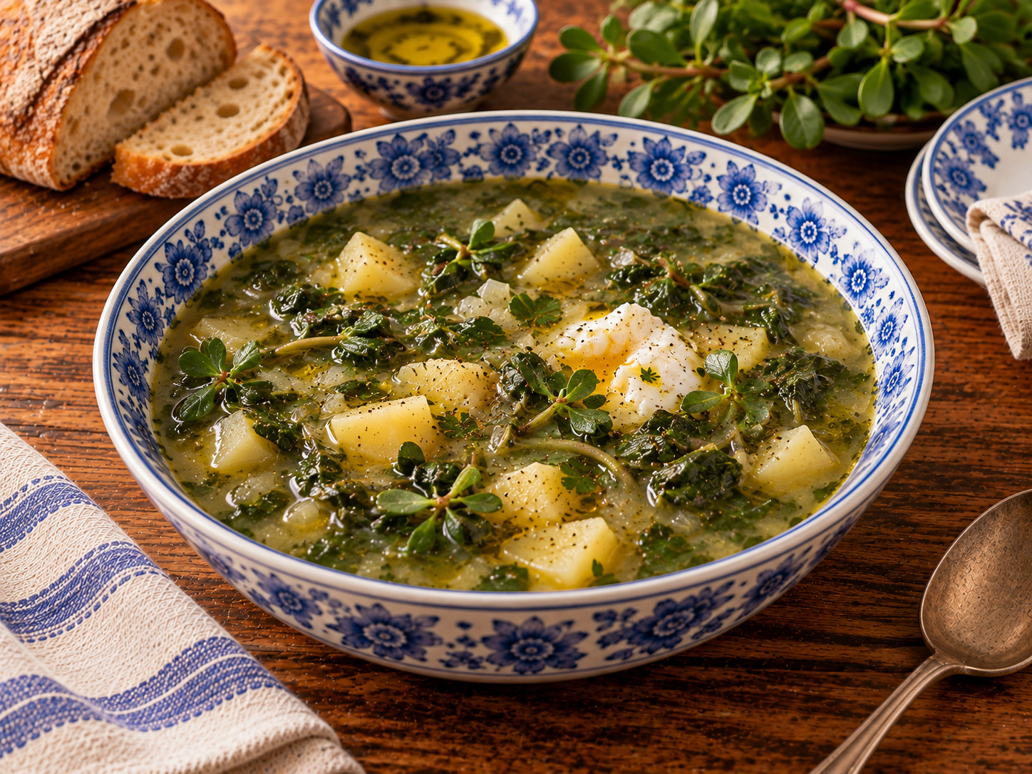Foto de Sopa de beldroegas - receita portuguesa tradicional