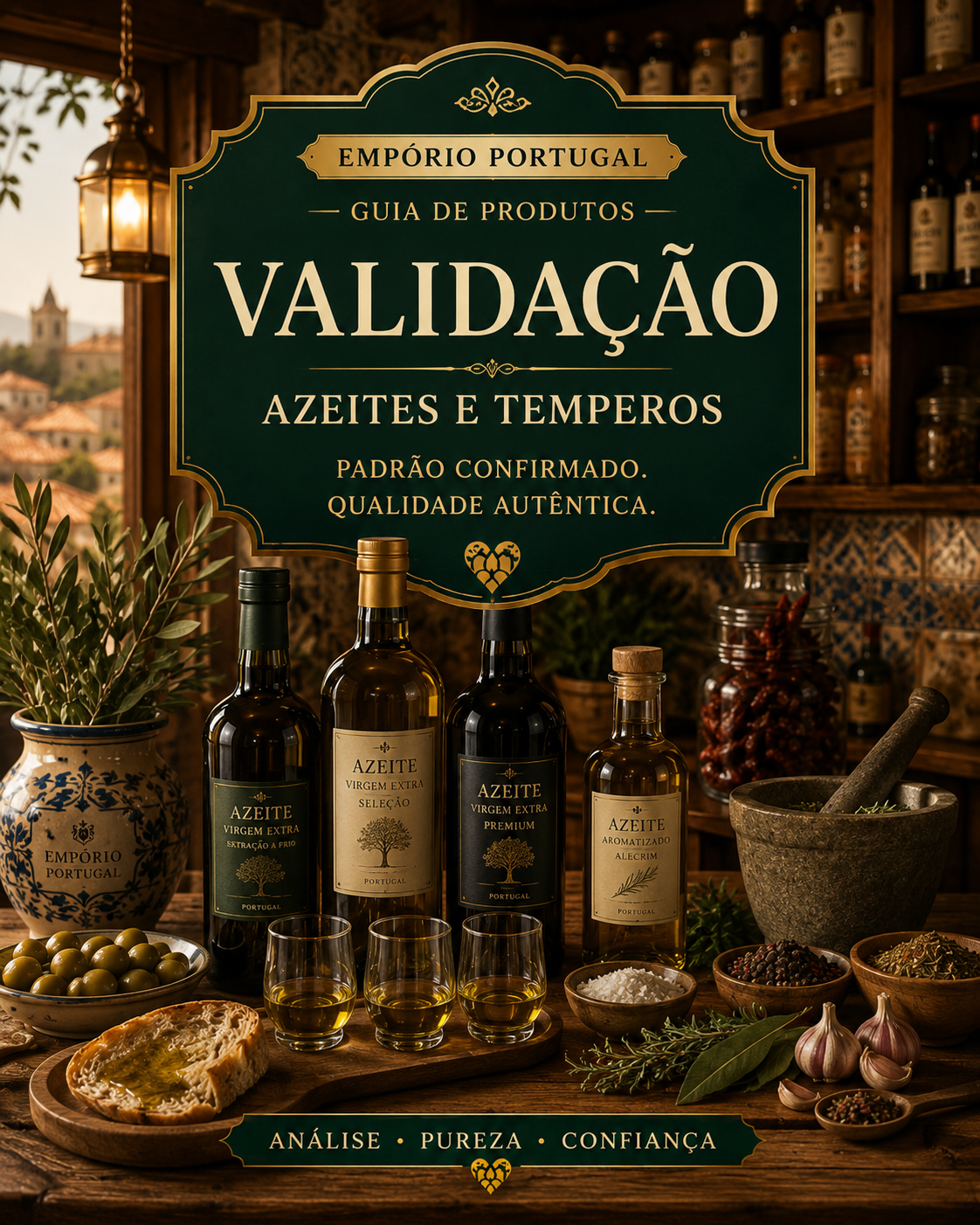 Status e validação comercial da categoria de azeites e temperos portugueses
