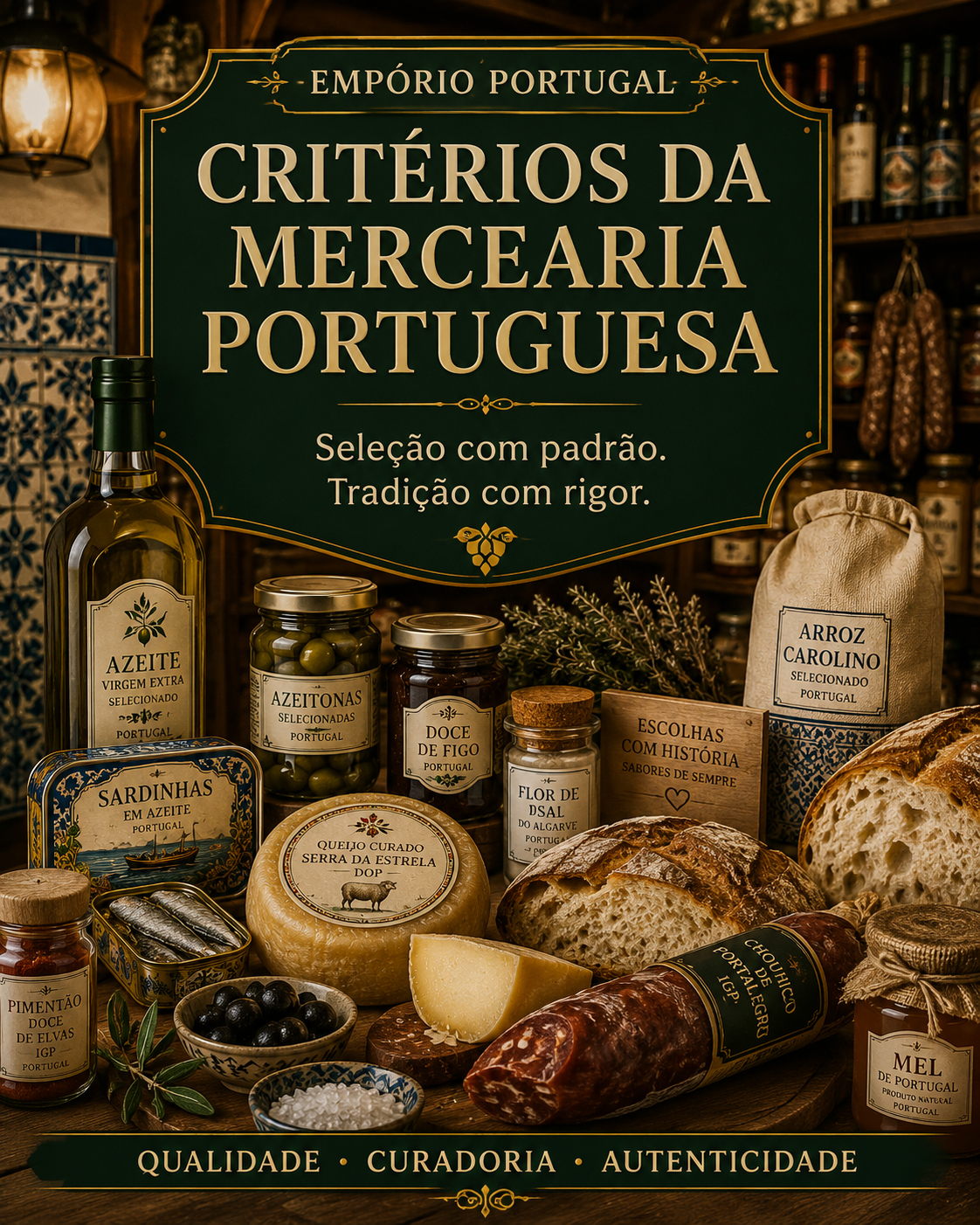 Critérios comerciais e editoriais para mercearia portuguesa