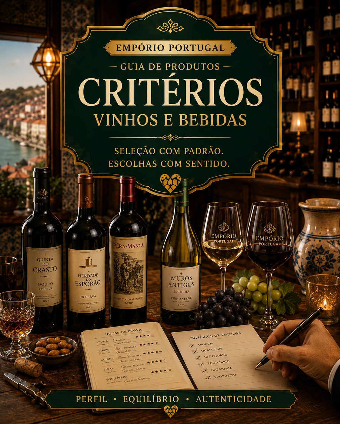 Critérios comerciais e editoriais para vinhos e bebidas portuguesas